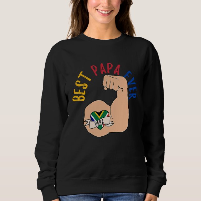 Best Papa Ever South African Dad Fathers Day Sweatshirt (Vorderseite)