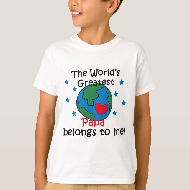 Best Papa gehört mir T-Shirt (Vorderseite)
