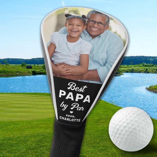 BEST PAPA NACH PAR Custom Foto Moderner Golfer Golf Headcover (Von Creator hochgeladen)