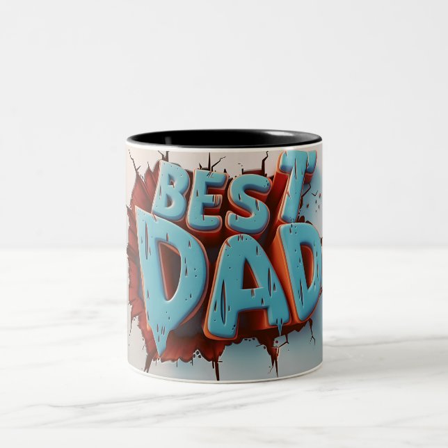 Best Papa Zweifarbige Tasse (Mittel)