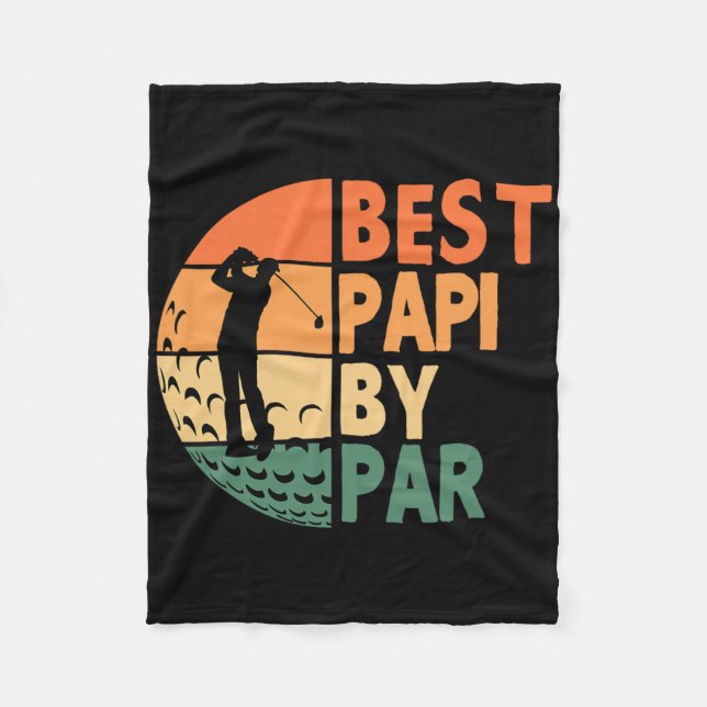 Best Papi By Par Golfing Funny Golf Golfer  Fleecedecke (Vorderseite)