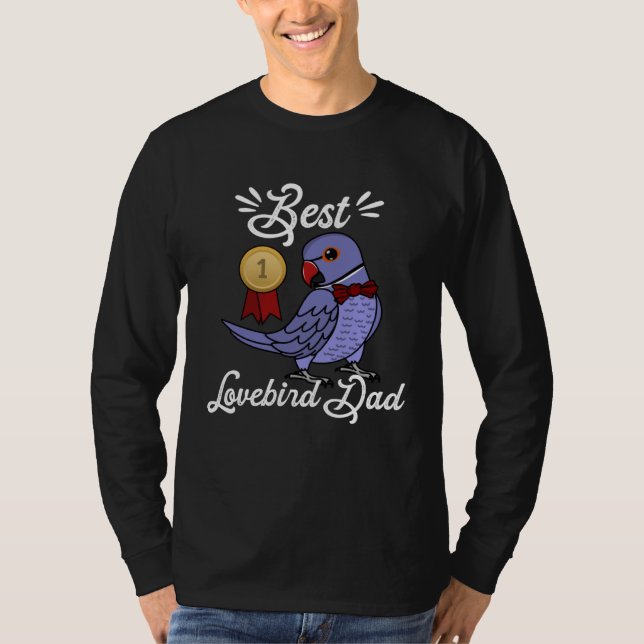 Best Parrot Dad I Violet Indian Ringneck T-Shirt (Vorderseite)