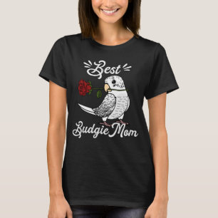 Best Parrot Mama I White Budgie Budgerigar T-Shirt