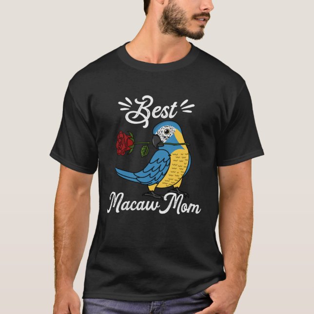 Best Parrot Mom I Blue throated Macaw T-Shirt (Vorderseite)