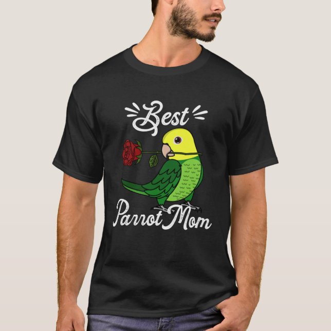 Best Parrot Mom I Double Yellow headed Amazon T-Shirt (Vorderseite)