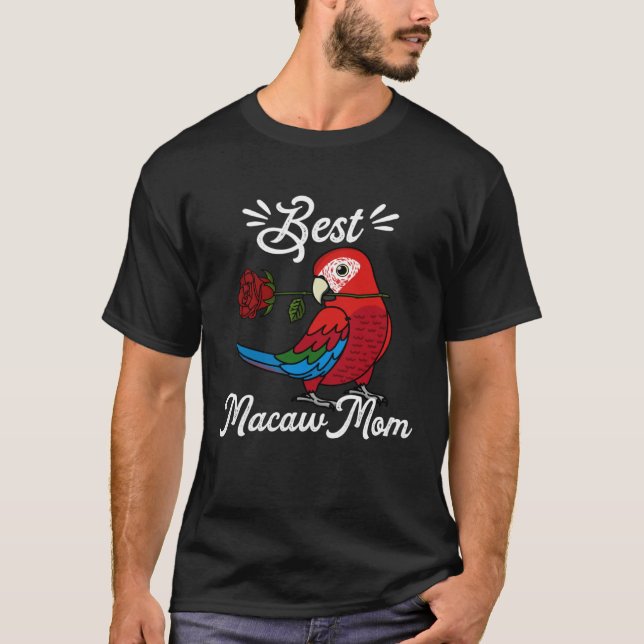 Best Parrot Mom I Green winged Macaw T-Shirt (Vorderseite)