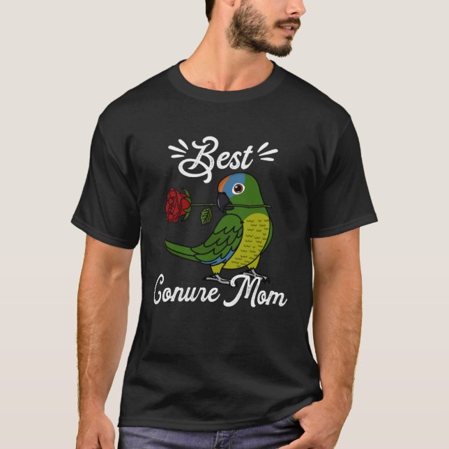 Best Parrot Mom I Peach fronted Conure T-Shirt (Vorderseite)
