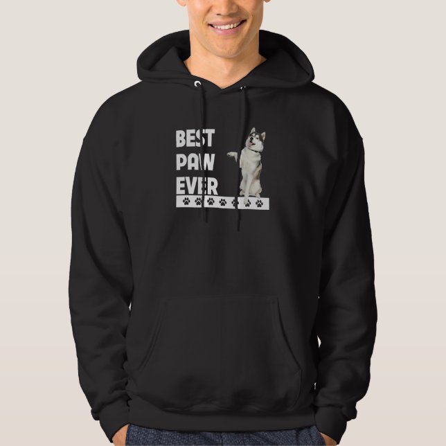 Best Paw Ever Siberian Alaskan Husky Vater Fathers Hoodie (Vorderseite)