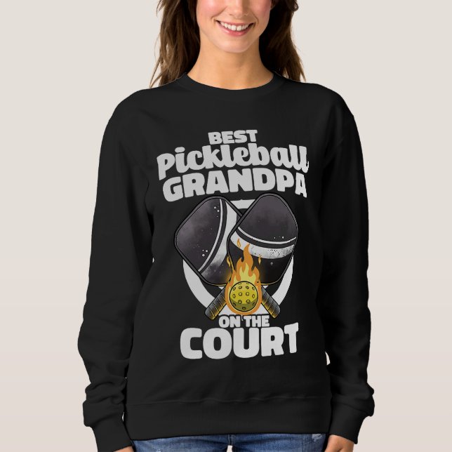 Best Pickleball Grandpa Paddle Pickleballer Lucky  Sweatshirt (Vorderseite)