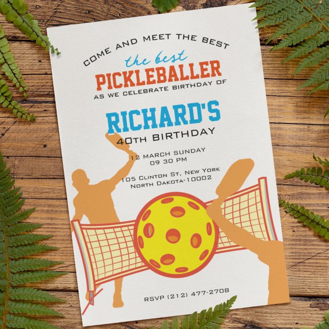 Best Pickleball Player Funny Birthday Party Einladung (Von Creator hochgeladen)