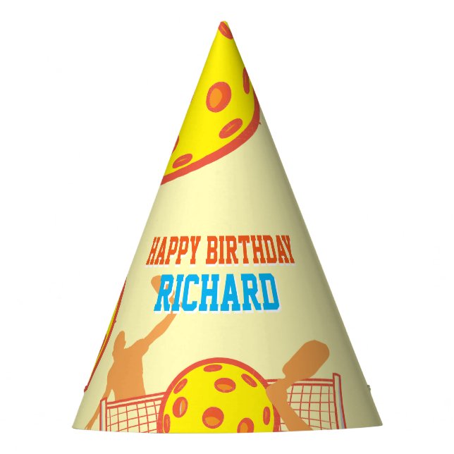 Best Pickleball Player Funny Birthday Party Partyhütchen (Vorderseite)