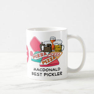 BEST PICKLER Beer Pizza PICKLEBALL Kaffeetasse
