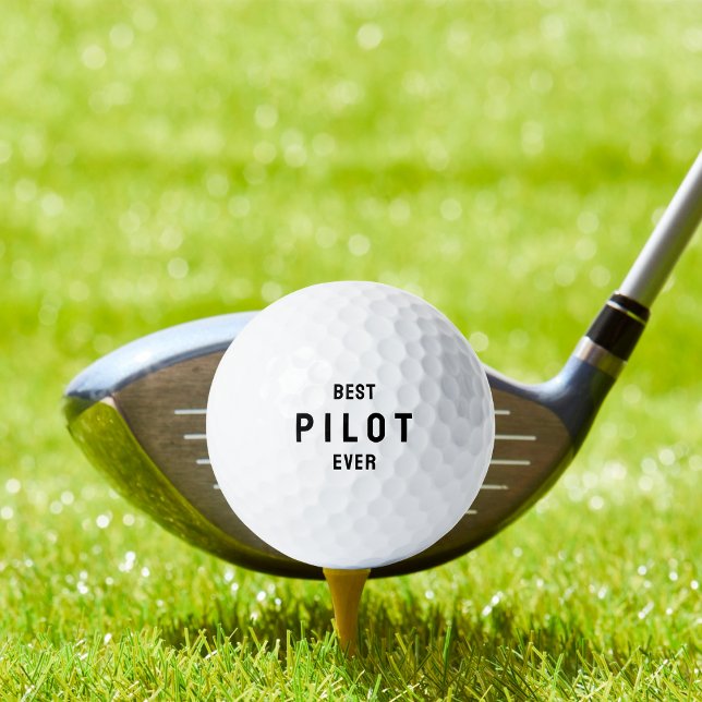Best pilot ever Aviation Simple Typography  Golfball (Von Creator hochgeladen)