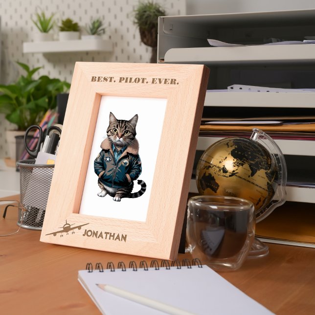 Best Pilot Ever & Flugzeug, einfach Personalisiert Geätzte Rahmen (Von Creator hochgeladen)