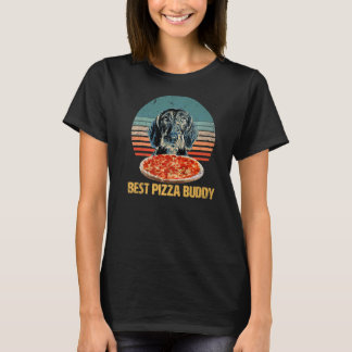 Best Pizza Buddy Sweet Woodhair Dackel Lieben P T-Shirt