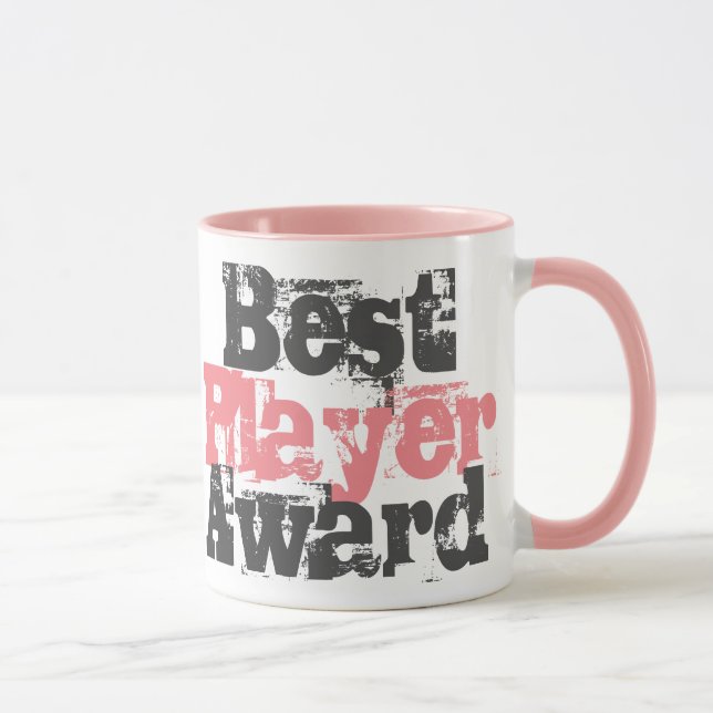 Best Player Award in der Tasse Rosa und Grau (Rechts)
