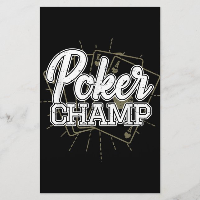 Best Poker Player Poker Cards Spiel Briefpapier (Vorderseite)