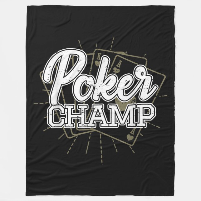 Best Poker Player Poker Cards Spiel Fleecedecke (Vorderseite)