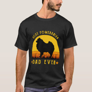 Best Pomeranian Dad Ever Funny Dad Graphic Labrad T-Shirt