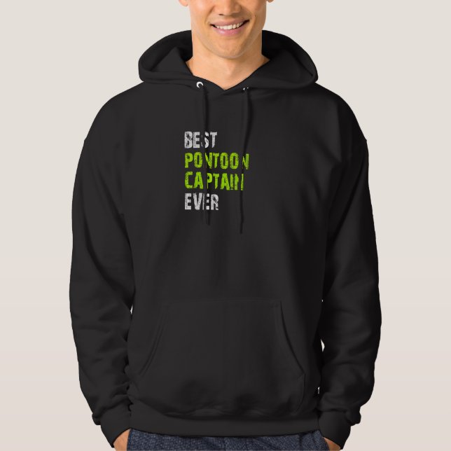 Best Pontoon Captain Ever Pontoon Boat Party Vinta Hoodie (Vorderseite)