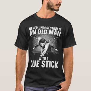 Best Pool Art von Men Großpa Billiard Player Pool T-Shirt