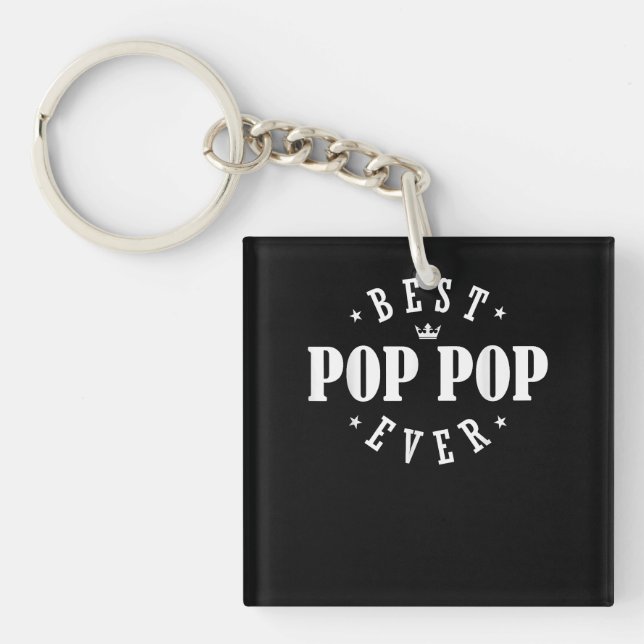 Best Pop Pop Ever Design - Pop Pop Schlüsselanhänger (Vorderseite)