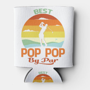 Best Pop Pop Par Vatertag Golf Shirt Geschenk Dosenkühler