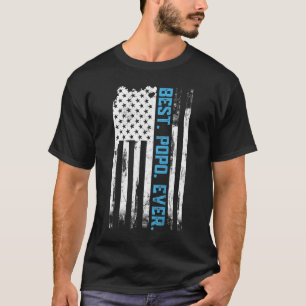 Best Popo Ever American USA Fahne Vatertag Geschen T-Shirt