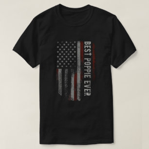 Best Poppe Ever American Flag Vintag Opa T-Shirt