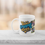 Best Poppop je | Opa-Foto Kaffeetasse<br><div class="desc">Erinnern Sie Großvater an seinen besten Status,  den dieser Vatertag oder Großeltertag je erlebt hat. Die Custom Foto Tasse verfügt über vier Fotos mit "Best Poppop Ever" auf jeder Seite in Retro-blau und gelb Schrift.</div>