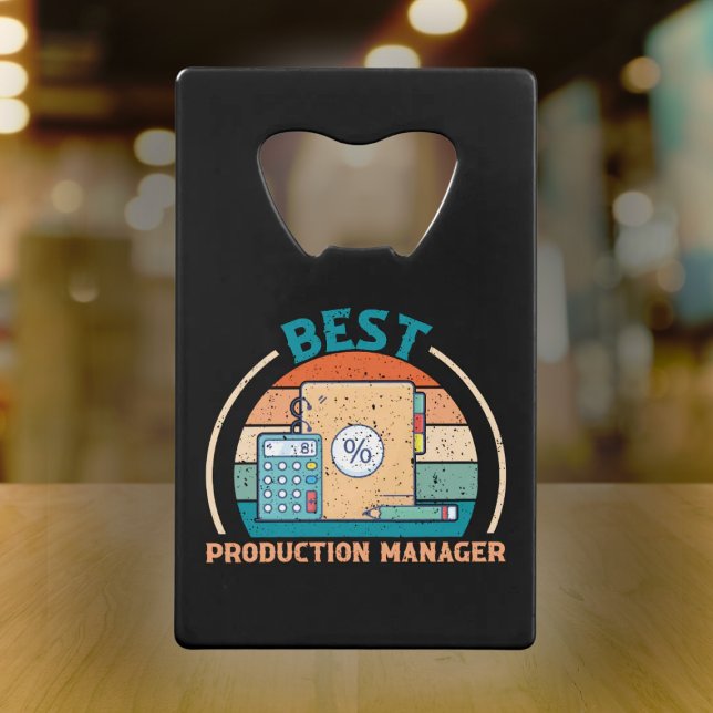 Best Production Manager Retro - Crew-Geschenk Geldbeutel Flaschenöffner (Von Creator hochgeladen)