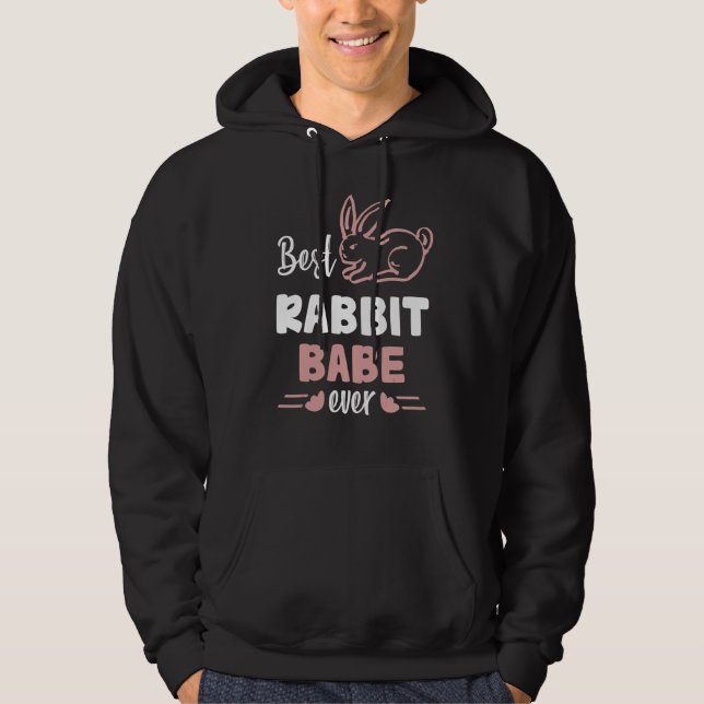 Best Rabbit Babe Ever Cute Bunny Family Couple Mat Hoodie (Vorderseite)