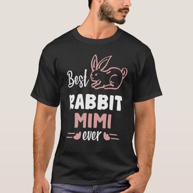 Best Rabbit Mimi Ever Cute Bunny Family Friend Mat T-Shirt (Vorderseite)