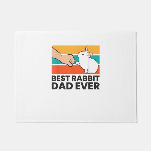 Best Rabbit Vater je Funny Rabbit Pater Rabbit Bu Fußmatte (Vorderseite)
