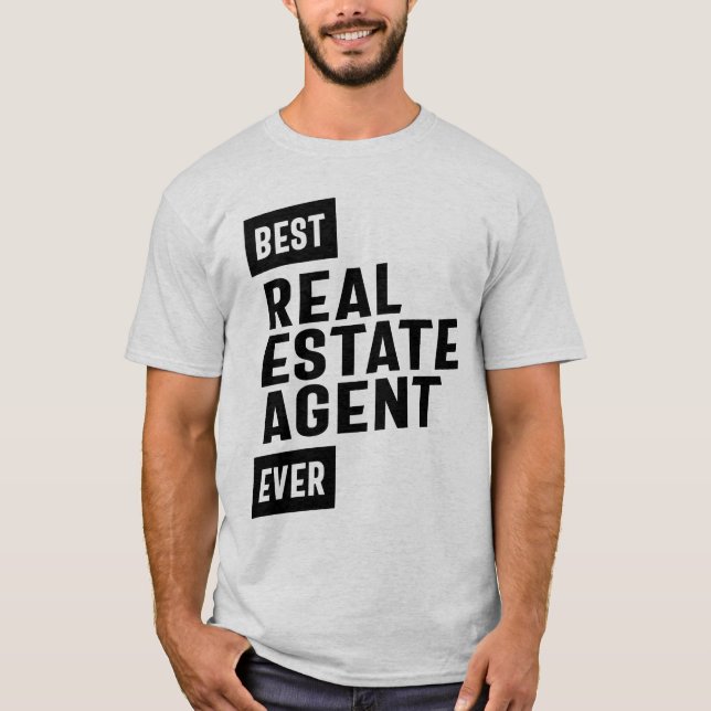 Best Real Anwesen Agent Jobtitel Geschenk T-Shirt (Vorderseite)