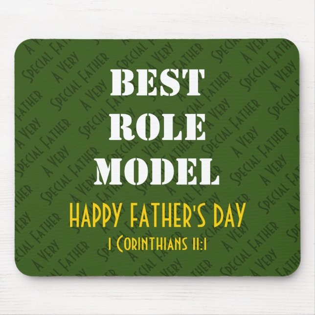 BEST ROLE MODEL Happy Vatertag Personalisiert Mousepad (Vorne)