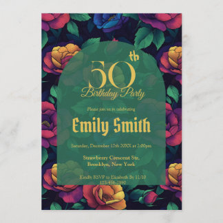 Best Rose Floral Boho Birthday Einladung