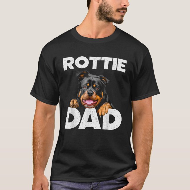 Best Rottweiler Design For Men Dad Rottie Rottweil T-Shirt (Vorderseite)