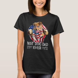 Best Rough Collie Vater American Flag 4. Juli T-Shirt
