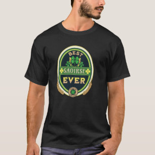 Best Saoirse je Persönlicher Name Irish Retro Beer T-Shirt