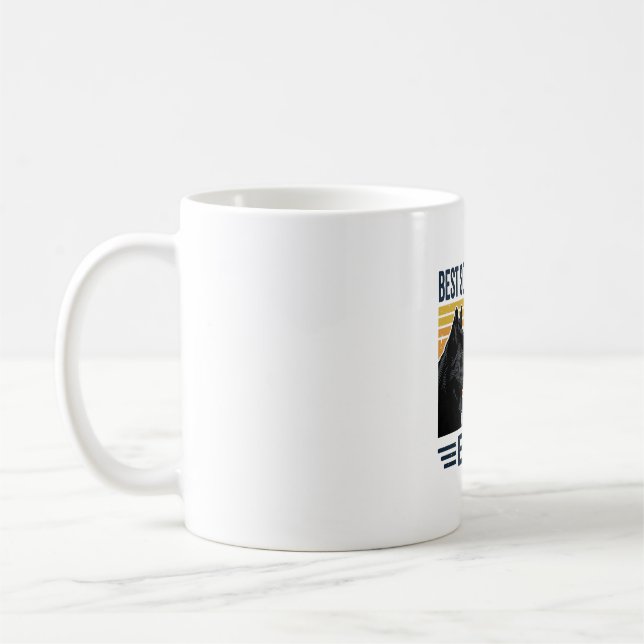 Best Schipperke Dad Ever Retro Dog Vector Design_1 Kaffeetasse (Links)