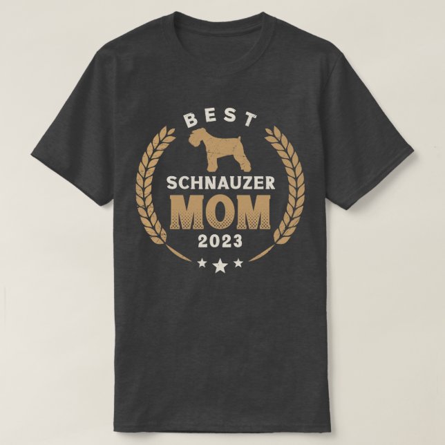 Best Schnauzer Mama 2023 Niedlich Schnauzer Dog La T-Shirt (Design vorne)