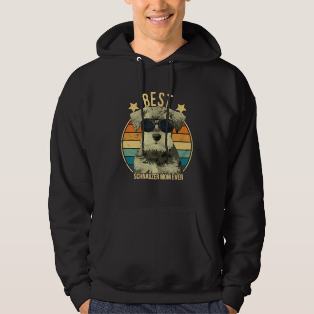 Best Schnauzer Mom Ever Retro Hoodie (Vorderseite)