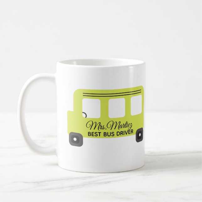 Best School Bus Driver Yellow Bus  Kaffeetasse (Links)