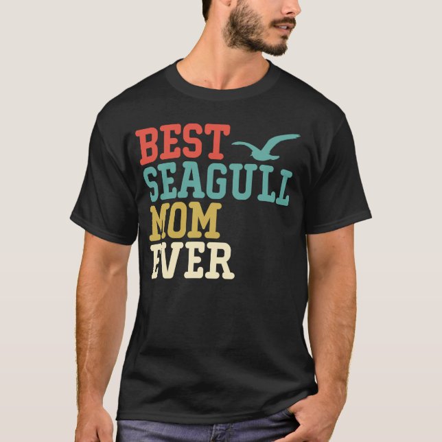 Best SEAGULL Mom Ever  Vintage Retro T-Shirt (Vorderseite)