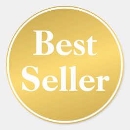 Best Seller Gold White Runder Aufkleber