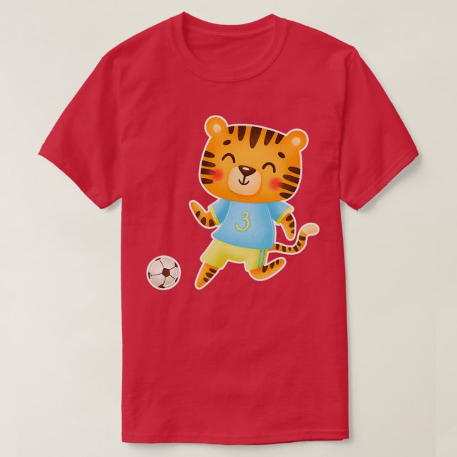 Best Seller Niedlich Tiger spielen T-Shirt (Design vorne)