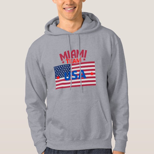 Best Seller Original Miami Team USA Wahre Klassik Hoodie (Vorderseite)