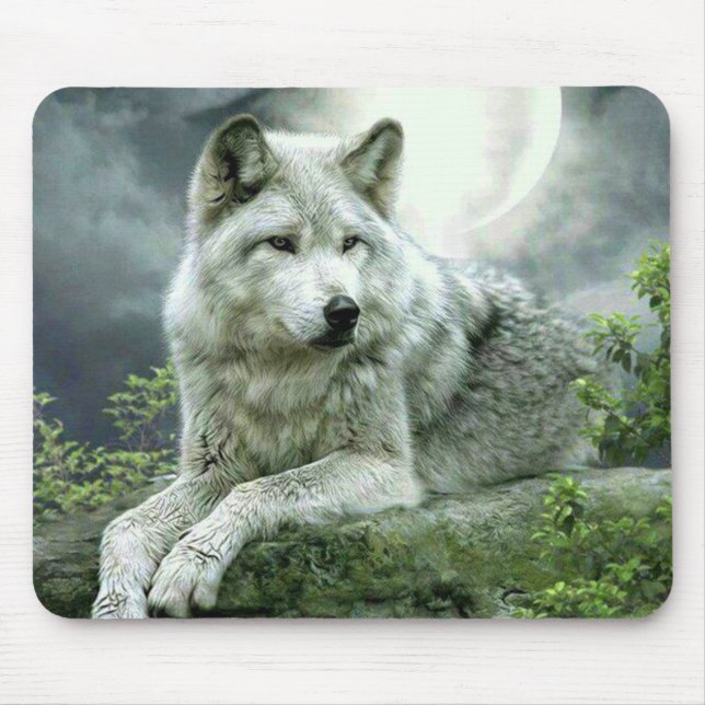 Best Selling Imaginative Wolf Art Illustration Pai Mousepad (Vorne)