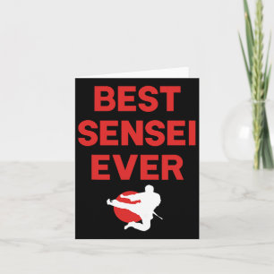 Best Sensei Ever Karate Judo Tae Kwon Do Apparel Karte